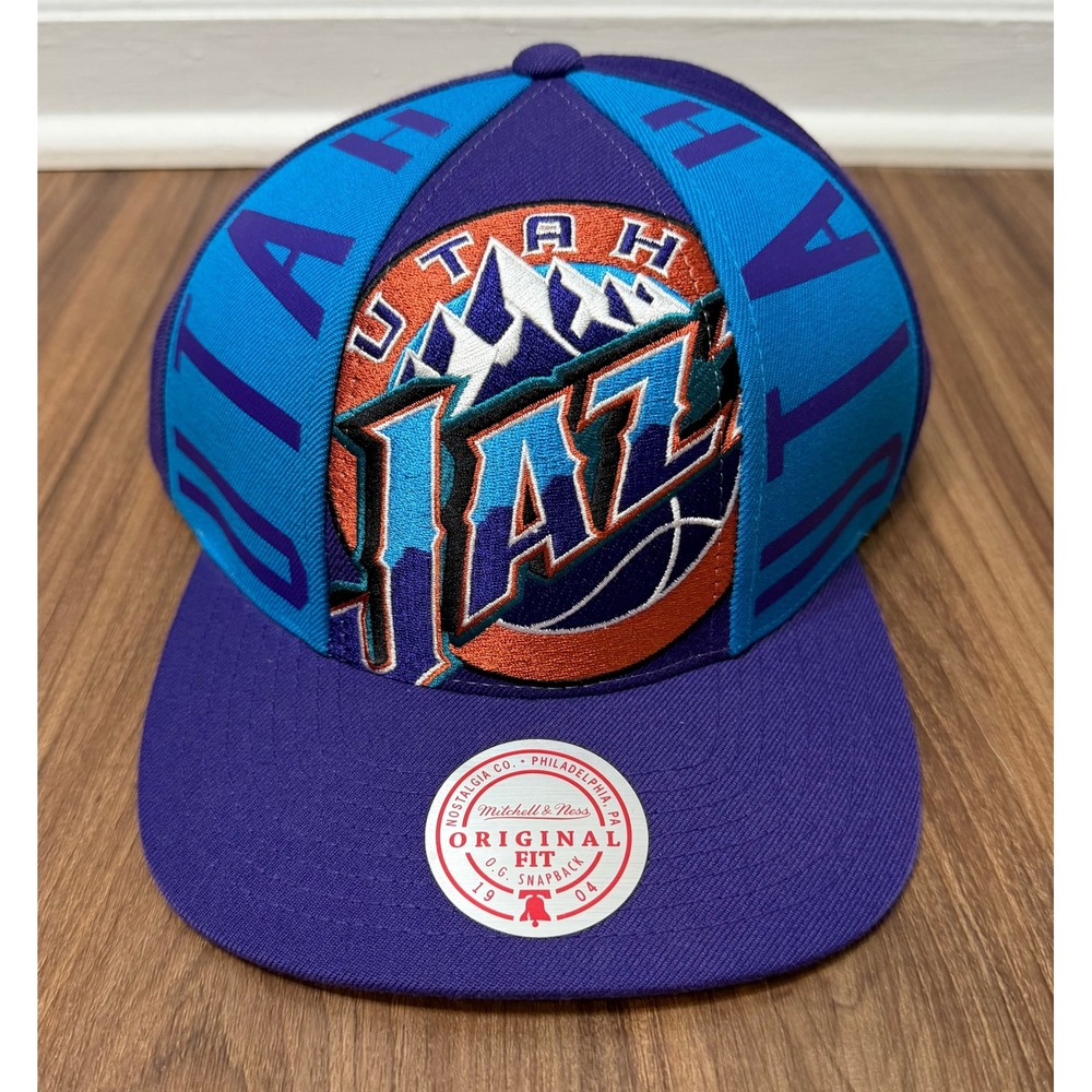 Mitchell & Ness Utah Jazz NBA Big Face Callout HWC Snapback Hat Purple